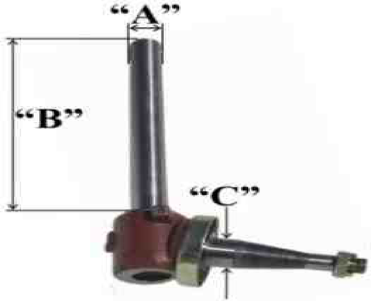 FRONT SPINDLE RH
A- 38MM
B- 352MM
C- 35MM