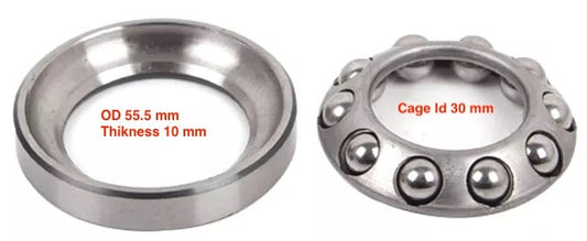 BEARING RACE & BEARING CUP STEERING OD 55.5 MM, THINESS 10 MM. (BIG TYPE)